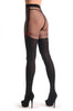 Black With Faux Suspenders & Red Bow 60 Den