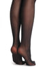 Black Lace Faux Vintage Stockings & Transparent Top 20 Den