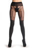 Black Faux Suspender Tights With Meshed Top 60 Den
