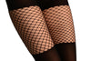 Black Opaque With Fishnet Top