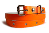 Neon Orange Real Leather Women Belt