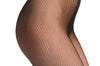 Fishnet Bodystocking With Floral Lace Top And Quarter Sleeves