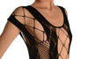 Black Rombs Lace Mini Dress With Wide Straps (Bodystocking)