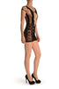 Black Rombs Lace Mini Dress (Bodystocking)
