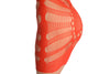 Red Geometrical Lace Shoulders Mini Dress (Bodystocking)