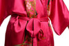Pink With Sakura Bloom Luxurious Silk Dressing Gown (Robe)