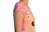 Smiling Love Bear On Salmon Pink Lightweight Dress