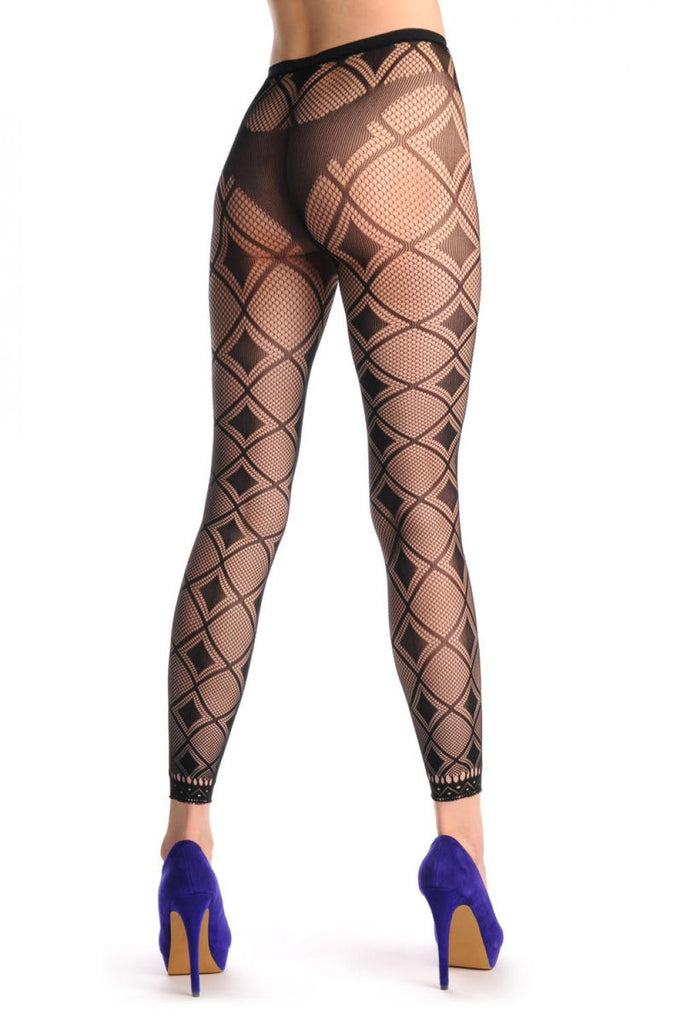 LissKiss Black With Transparent Diamond Mesh - Tights at  Women's  Clothing store