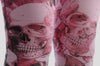 Black Pink Blue Roses & Skulls Footless