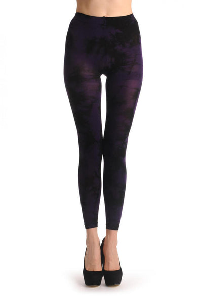 Dark Purple And Black Colour Splash Footless