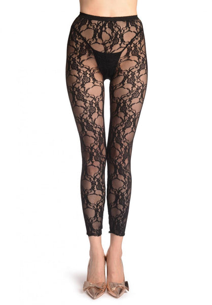 Floral Stretchy Lace Footless