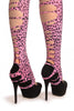 Pink Leopard Extended Heel Shredded Footless