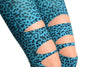 Blue Leopard Ripped Footless