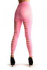 Neon Pink With Large Key Holes Back Seam Footless