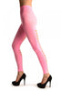 Neon Pink With Large Key Holes Back Seam Footless