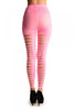 Neon Pink With Large Key Holes Back Seam Footless