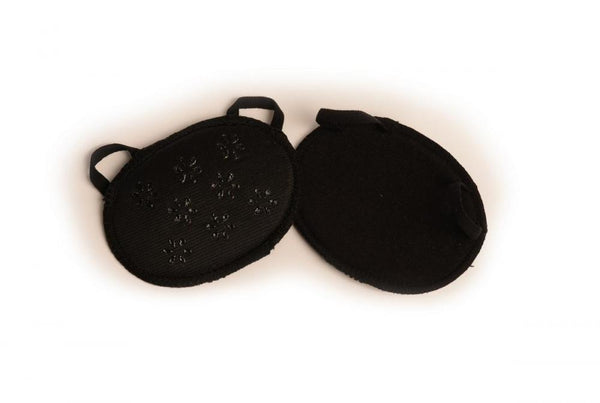 Black With Toe Elasticated Straps Anti-slip Foot Cushion/Pad