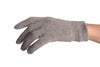 Grey Gloves & Fingerless Gloves With Crystals (2 Pairs Set)