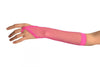 Neon Pink Finger Loop Fishnet Party Gloves