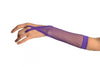 Purple Finger Loop Fishnet Party Gloves