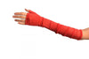 Red Fine Mesh Ballet/Dance Elbow Fingerless Gloves