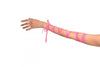 Pink Elasticated Satin Ribbon Arm Wraps (Gloves)