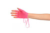 Pink Lace Up Fishnet Fingerless Gloves