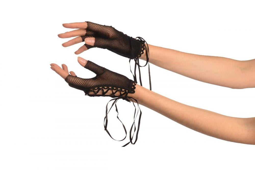 Black lace sale fingerless wrist gloves