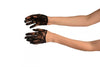 Black Floral Stretchy Lace Short Gloves
