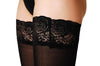 Black With Lace Silicon Garter