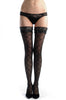 Silver Lurex With Black Mesh & Lurex Garter (Plus Size)