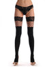 Opaque With Large Mesh Top & Silicon Lace Garter
