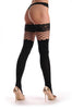 Opaque With Large Mesh Top & Silicon Lace Garter