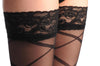 Large Semi Transparent Rectangles With Lace Silicon Garter