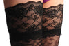Flowers Lace On Mesh With Silicon Lace Garter