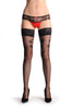 Black Roses At The Top & Matching Lace Silicon Garter 20 Den