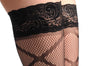 Amazon Bow Fishnet With Lace Silicon Garter