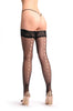 Fishnet With Side Seam With Holes & Little Butterfly