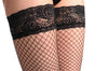 Medium Mesh Fishnet With Lace Silicon Garter