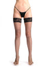 Medium Mesh Fishnet With Lace Silicon Garter