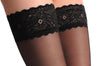 Plus Size Black With Lace Silicon Garter