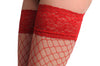 Large Red Mesh With Floral Silicon Garter