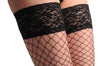 Large Black Mesh With Floral Silicon Garter
