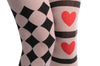 One Black & White Checkered And One With Red Hearts