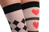 One Black & White Checkered And One With Red Hearts