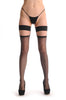 Faux Stockings With Lace Suspender Belts & Silicon Garter 15 Den