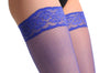 Luxurious Purple Small Mesh With Floral Silicon Garter