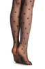 Black Polka Dots With Floral Silicon Lace Top