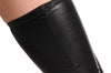 Sexy Black Faux Leather Footless Hold Ups