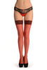 Red With Luxurious Red Velvet Silicon Garter